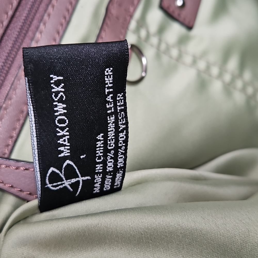 B. makowsky Studded Brown Leather Hobo Bag - Picture 9 of 11